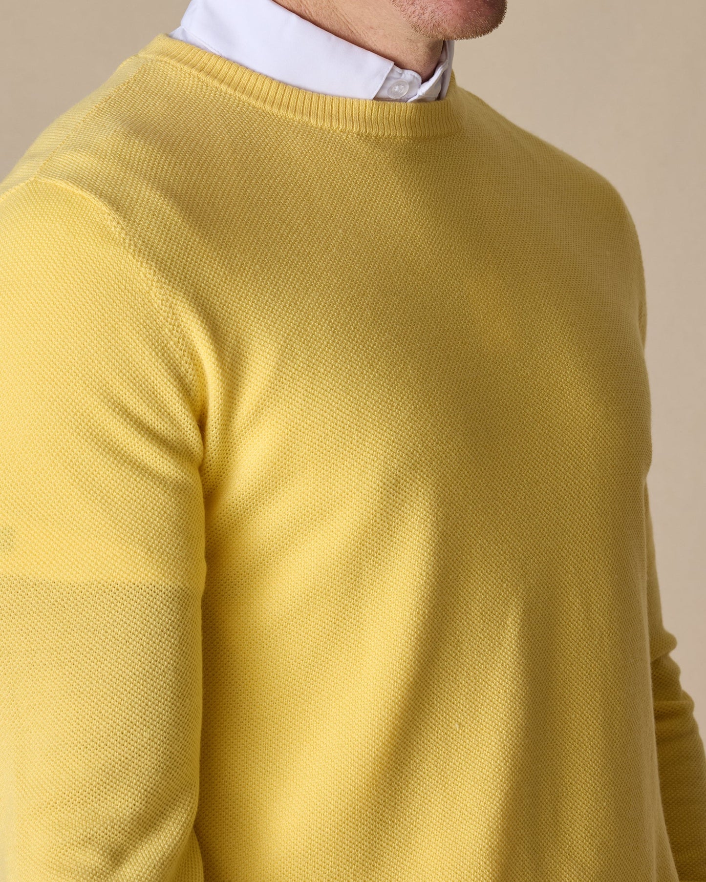 Straight Down Links Crewneck Sweater - Sunshine