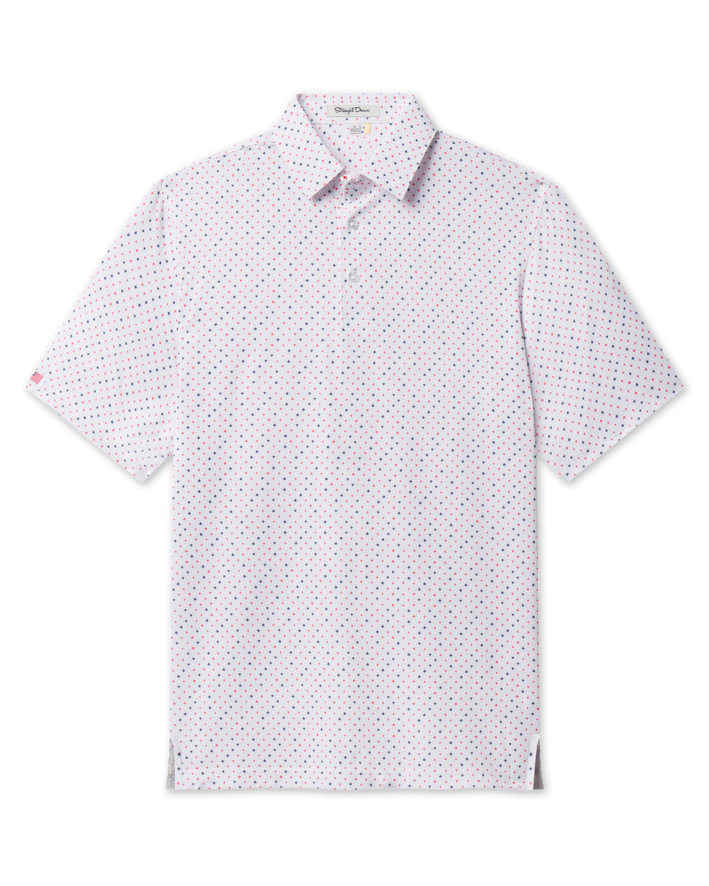 Straight Down Casino Polo - Flag Red