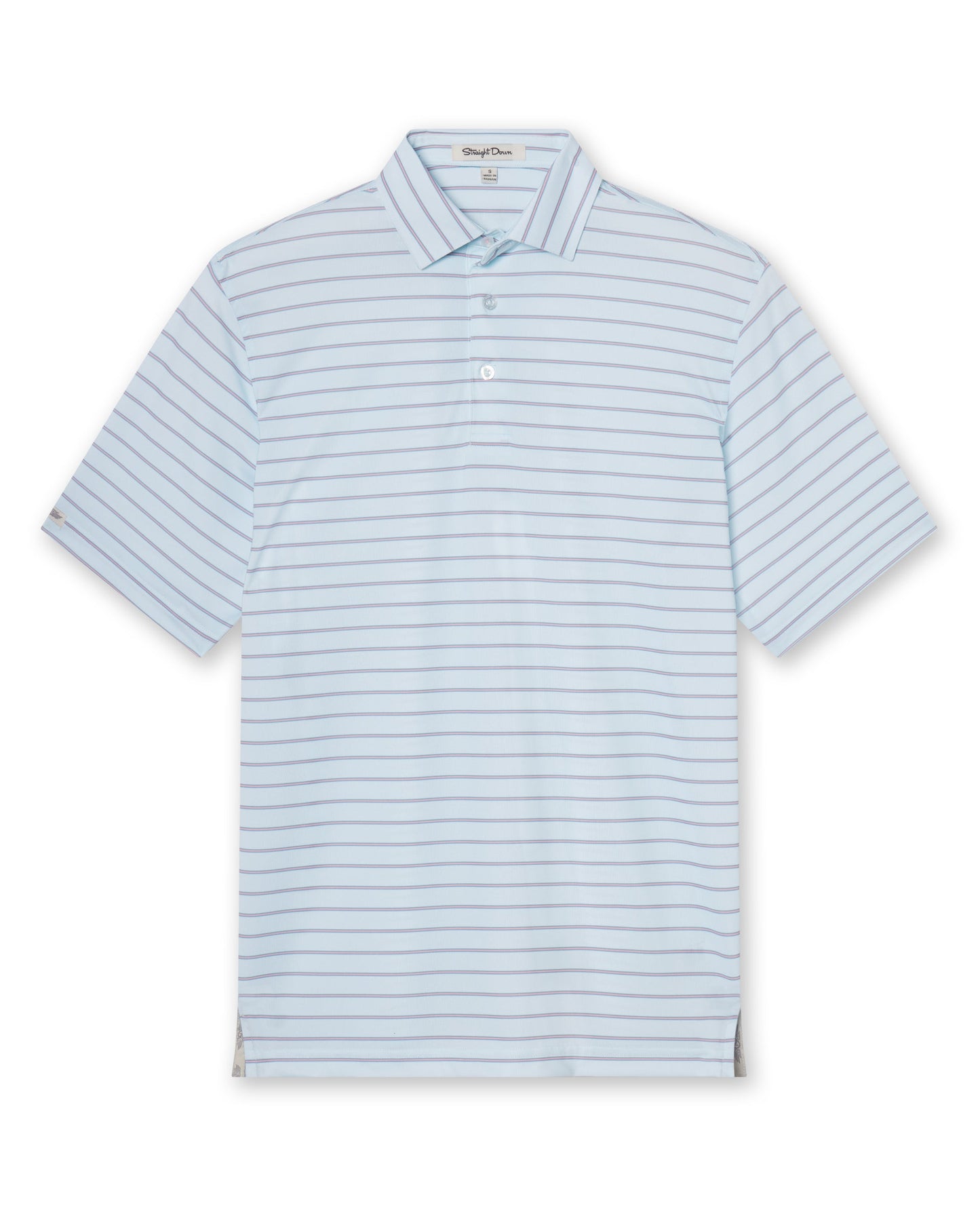 Straight Down Quintero Stripe Polo - Sea Spray