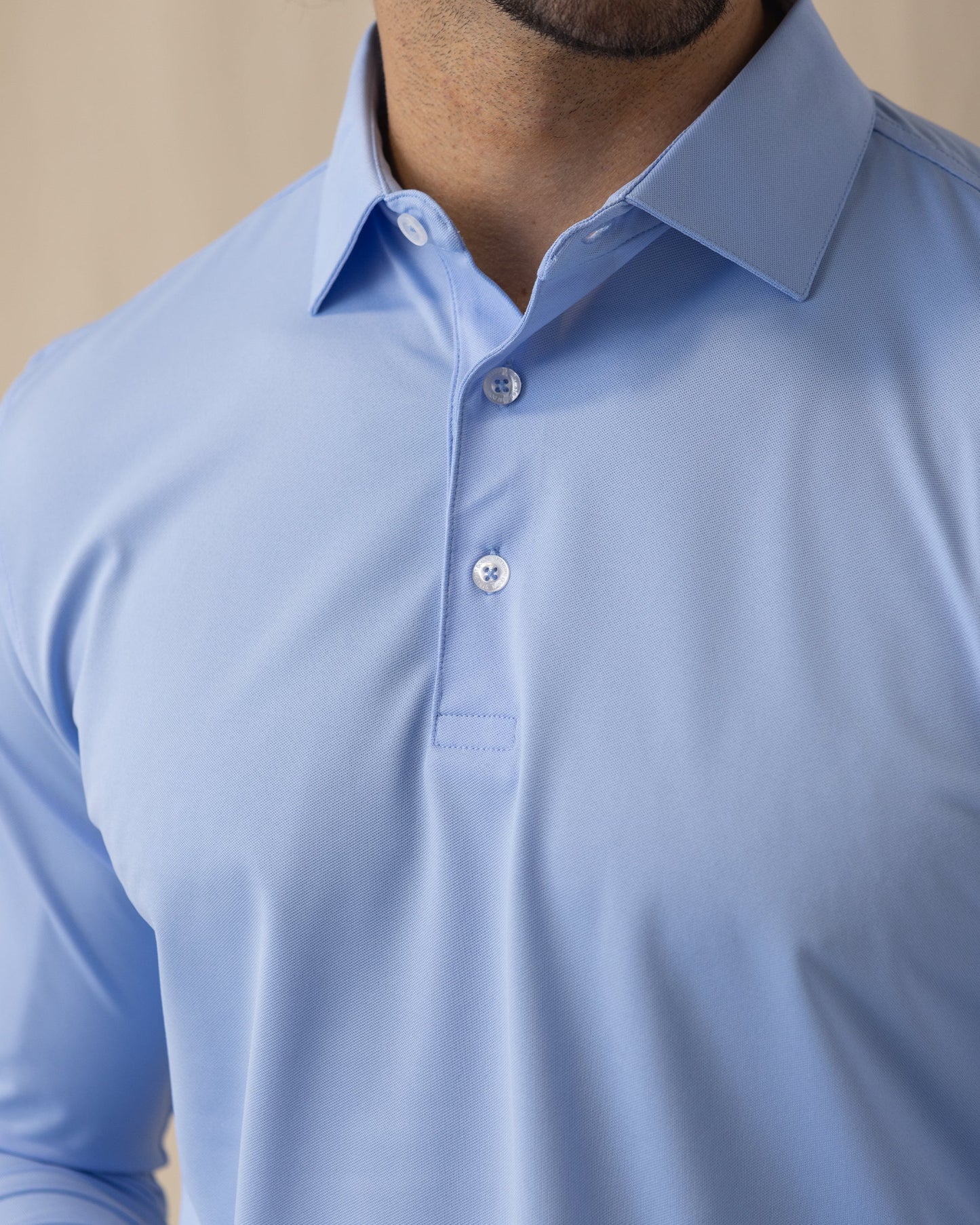 Straight Down Stearns Long Sleeve Polo - Carolina