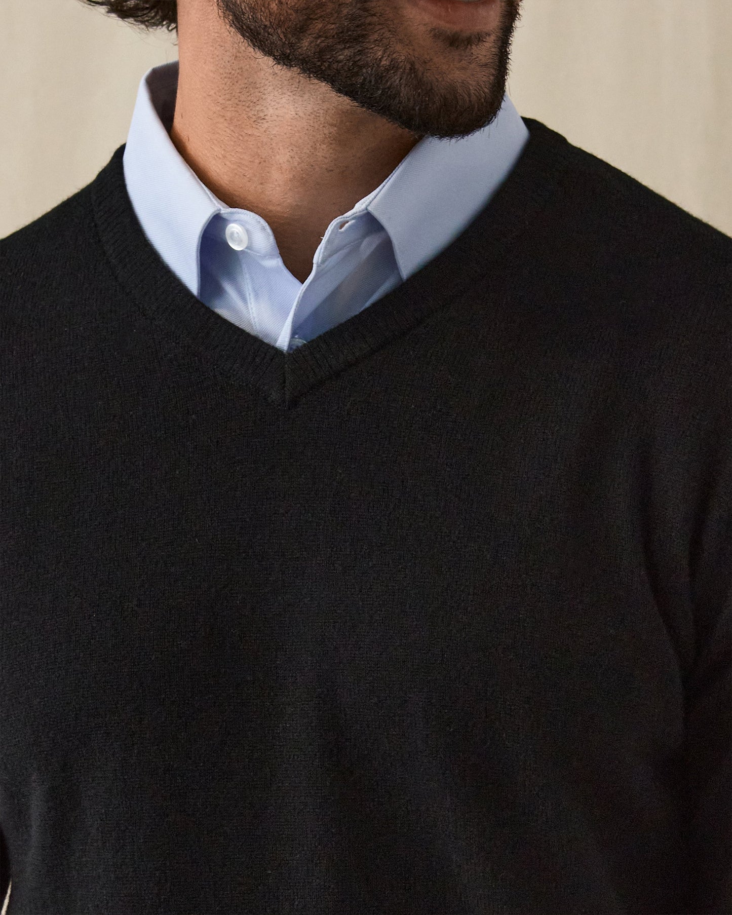 Straight Down Ballesteros V-Neck Sweater - Black