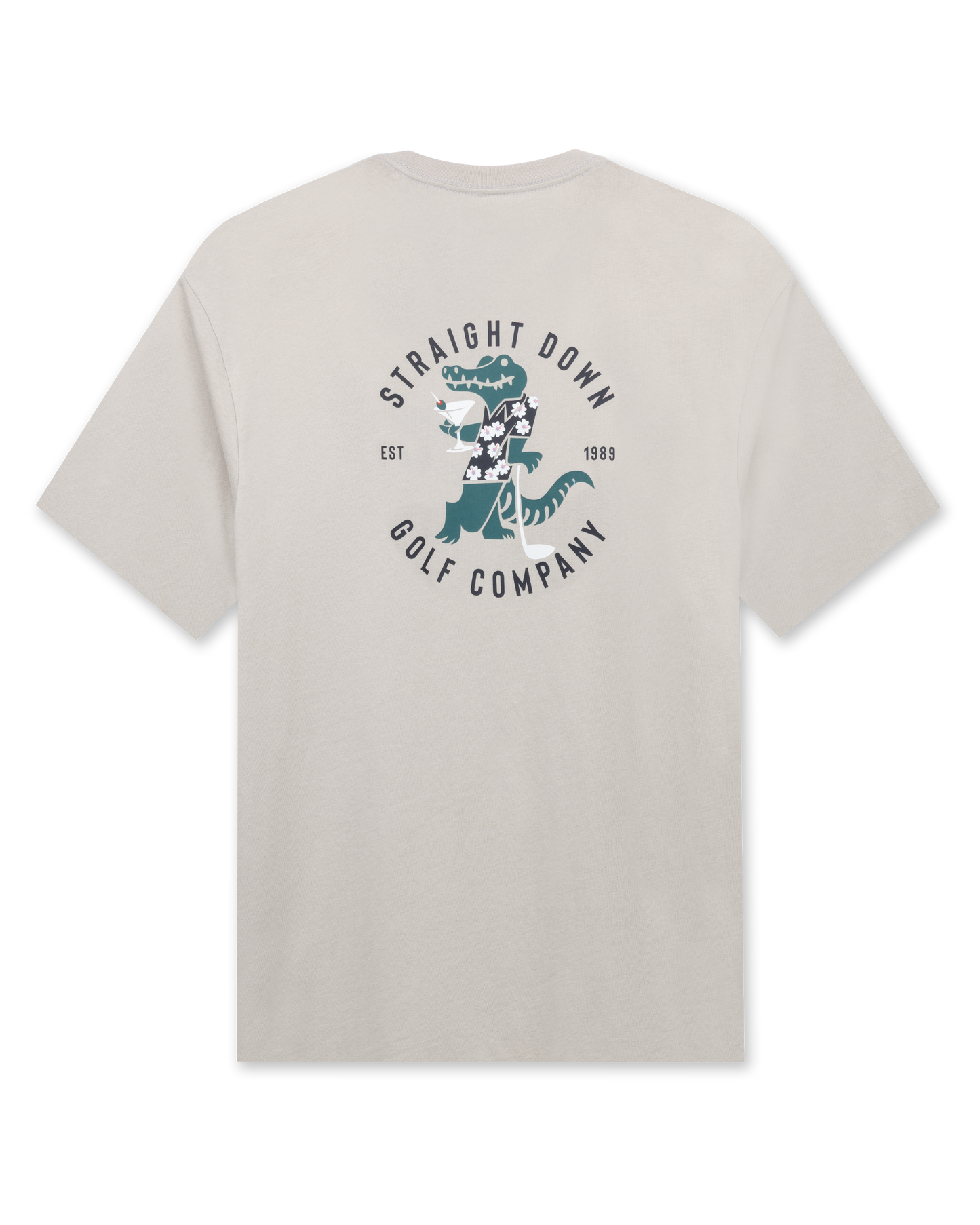 Straight Down Alligator Alley Tee - Light Grey