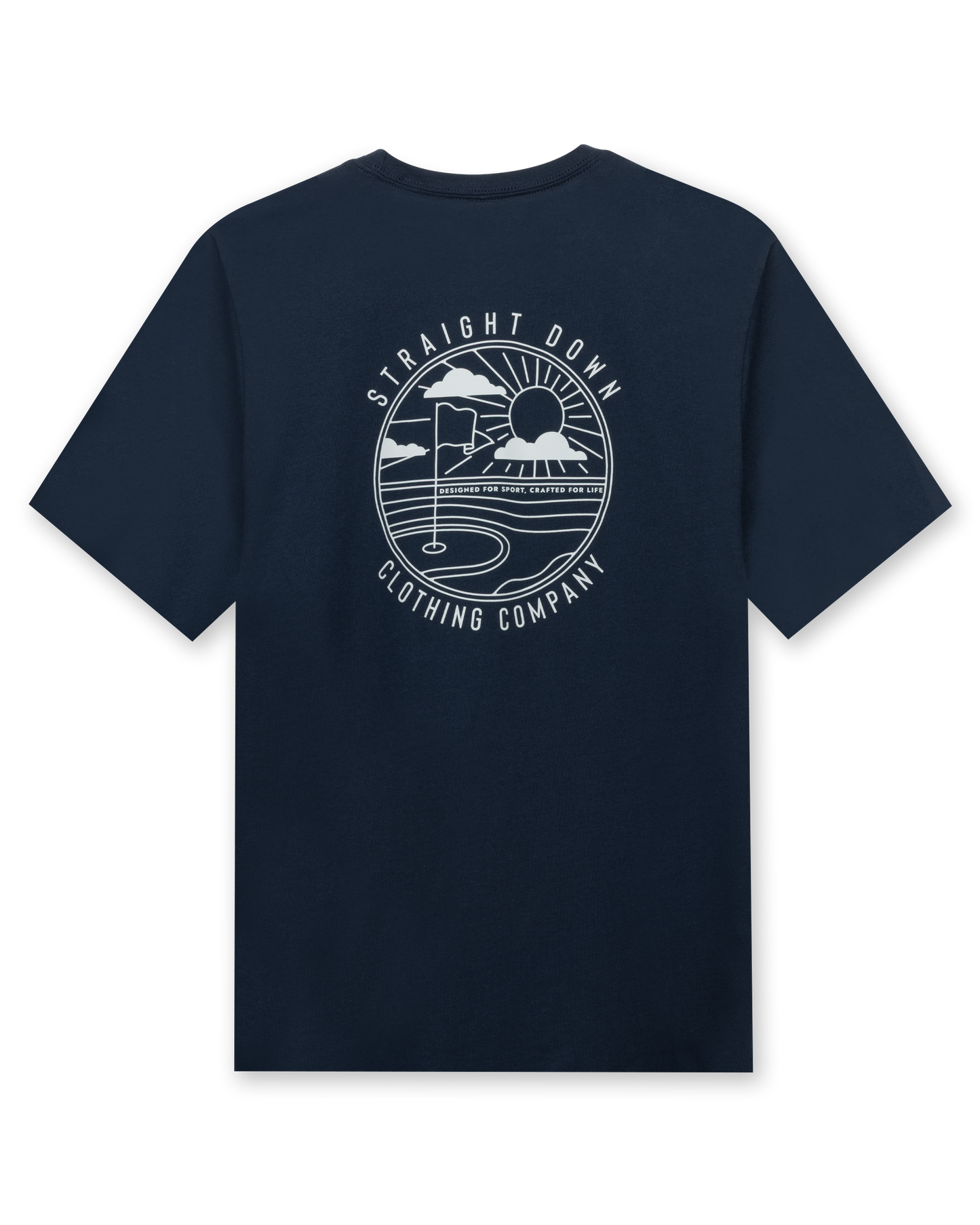 Straight Down Golf Vibes Tee - Navy