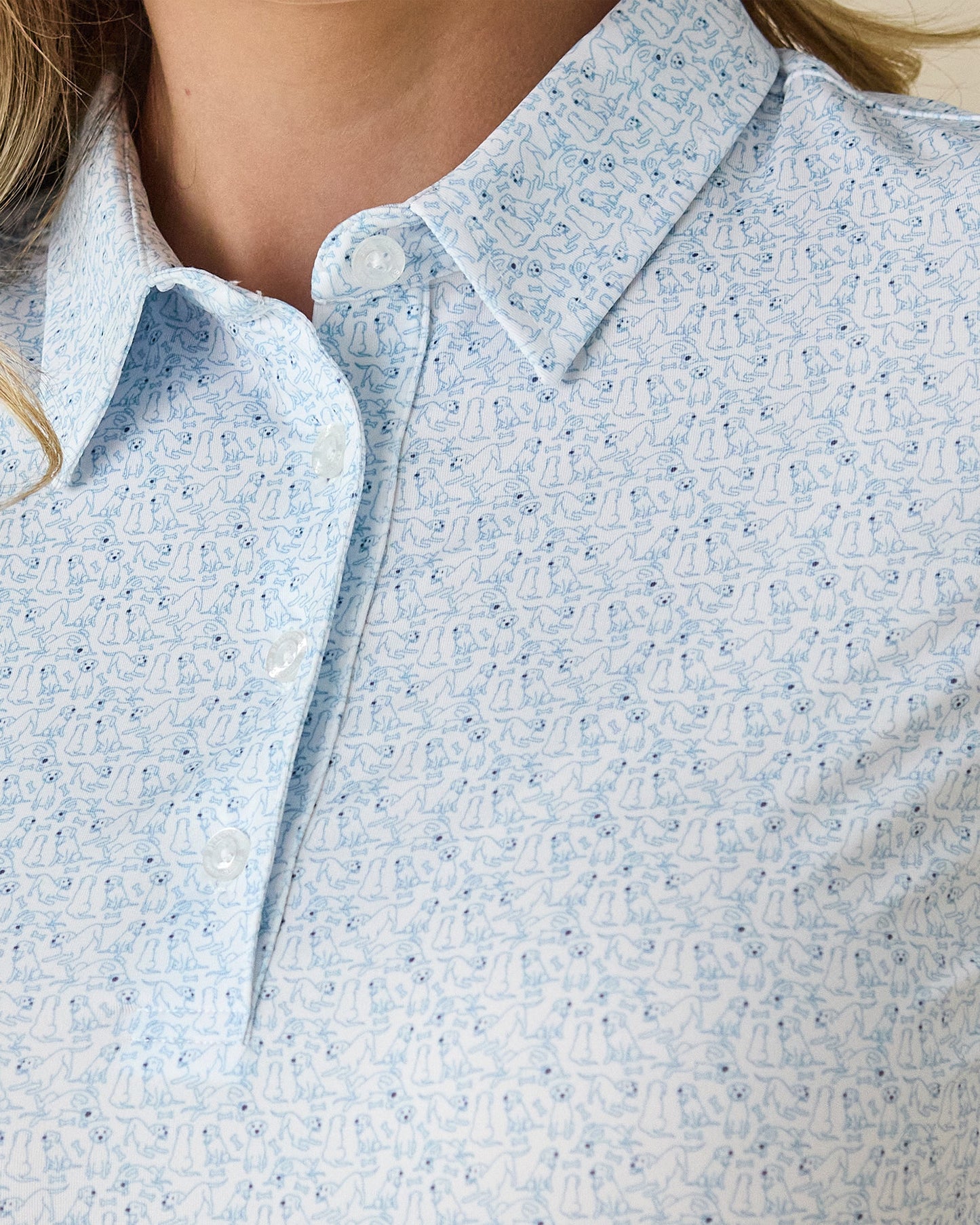 Straight Down Dog Mom Polo - Coastal