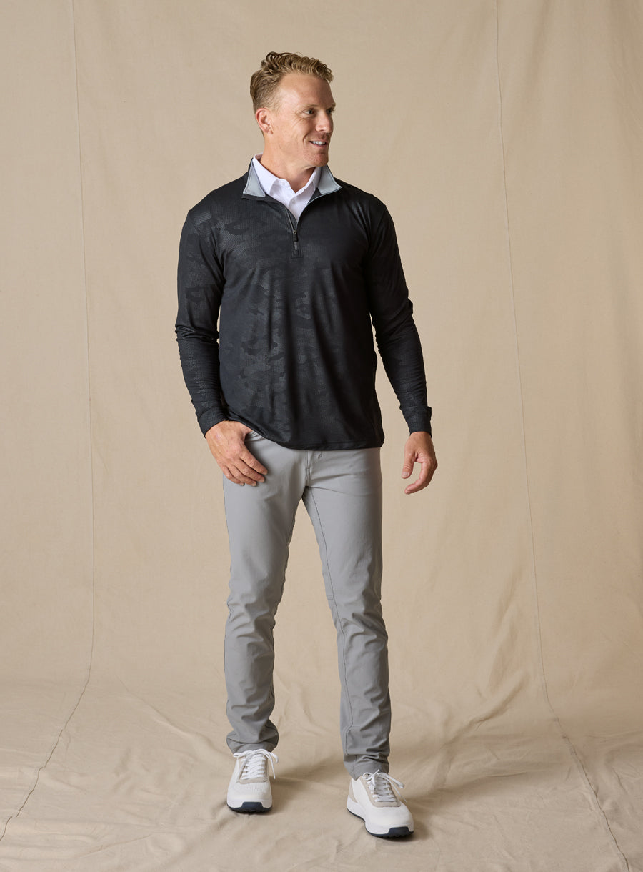 Straight Down Sherman Quarter Zip - Black