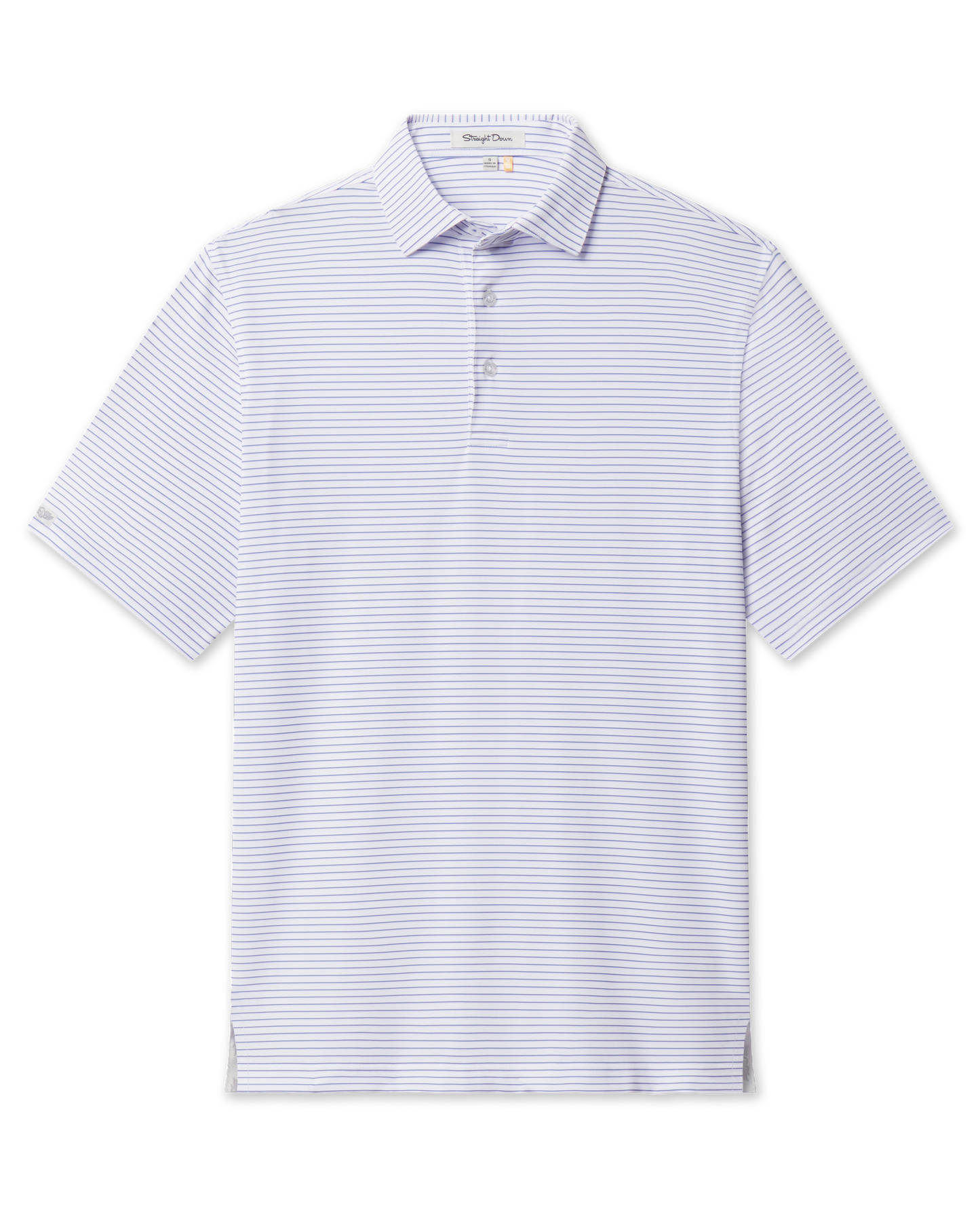 Straight Down Channel Stripe Polo - White