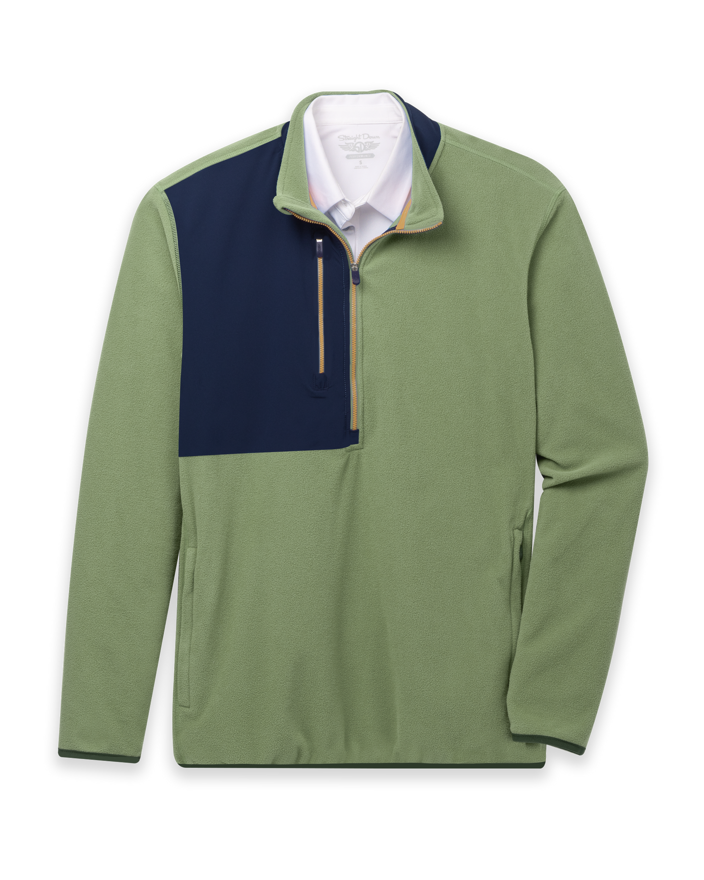 Straight Down Moonstone Quarter Zip - Moss