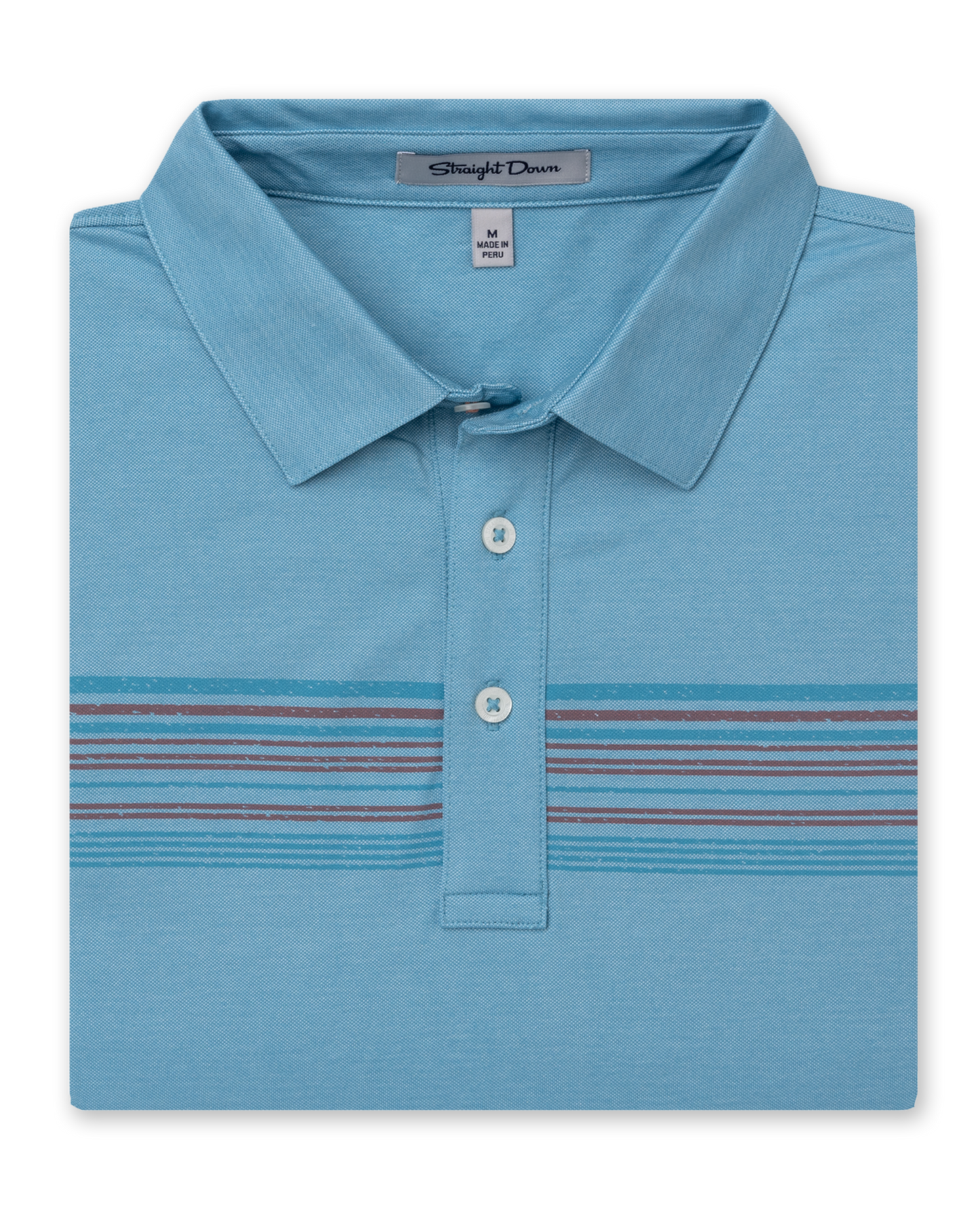 Straight Down Comp Stripe Polo - Delphinium