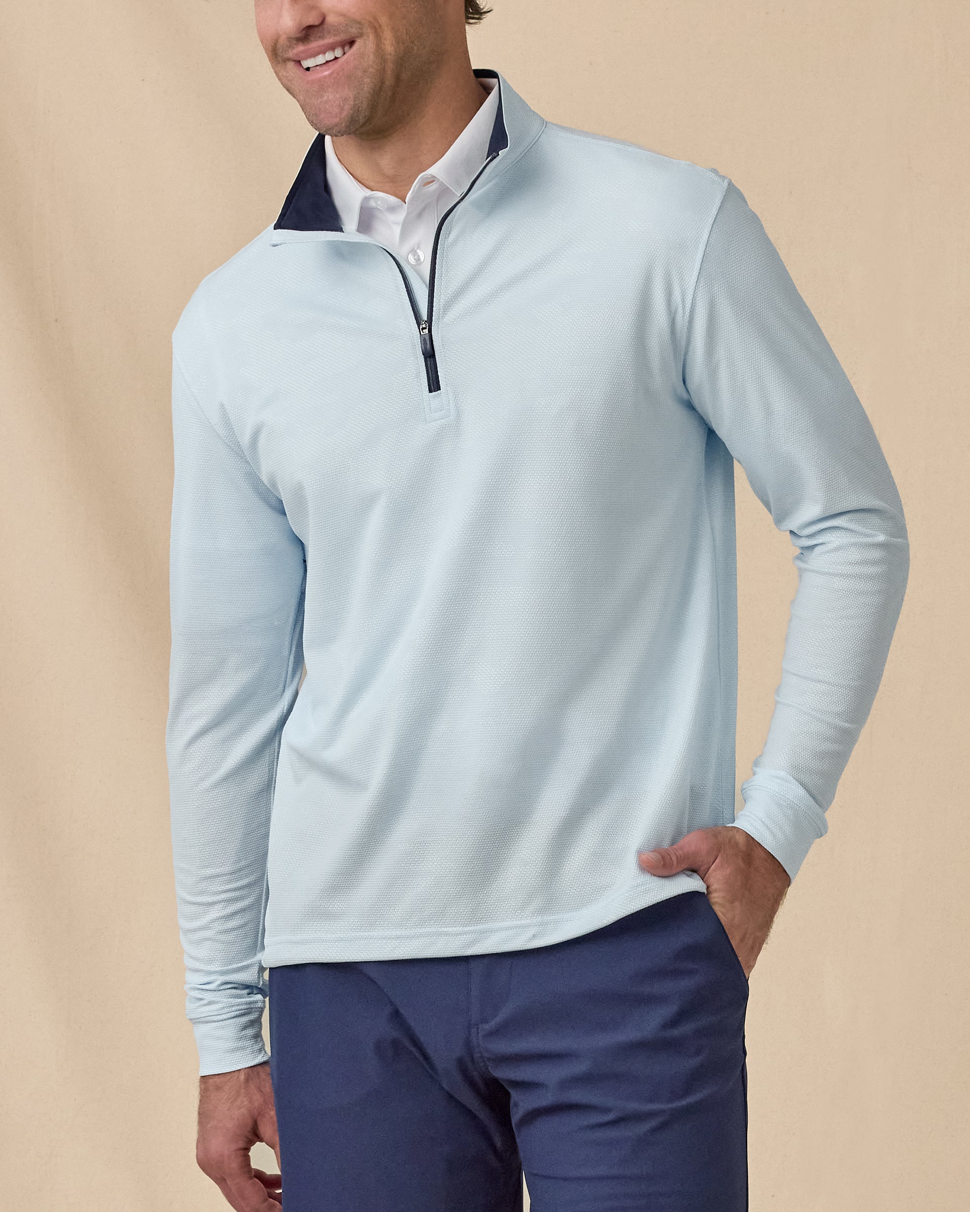 Straight Down Sherman Quarter Zip - Nantucket