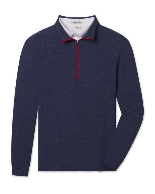 Straight Down Crusher Quarter Zip - Navy / Flag Red
