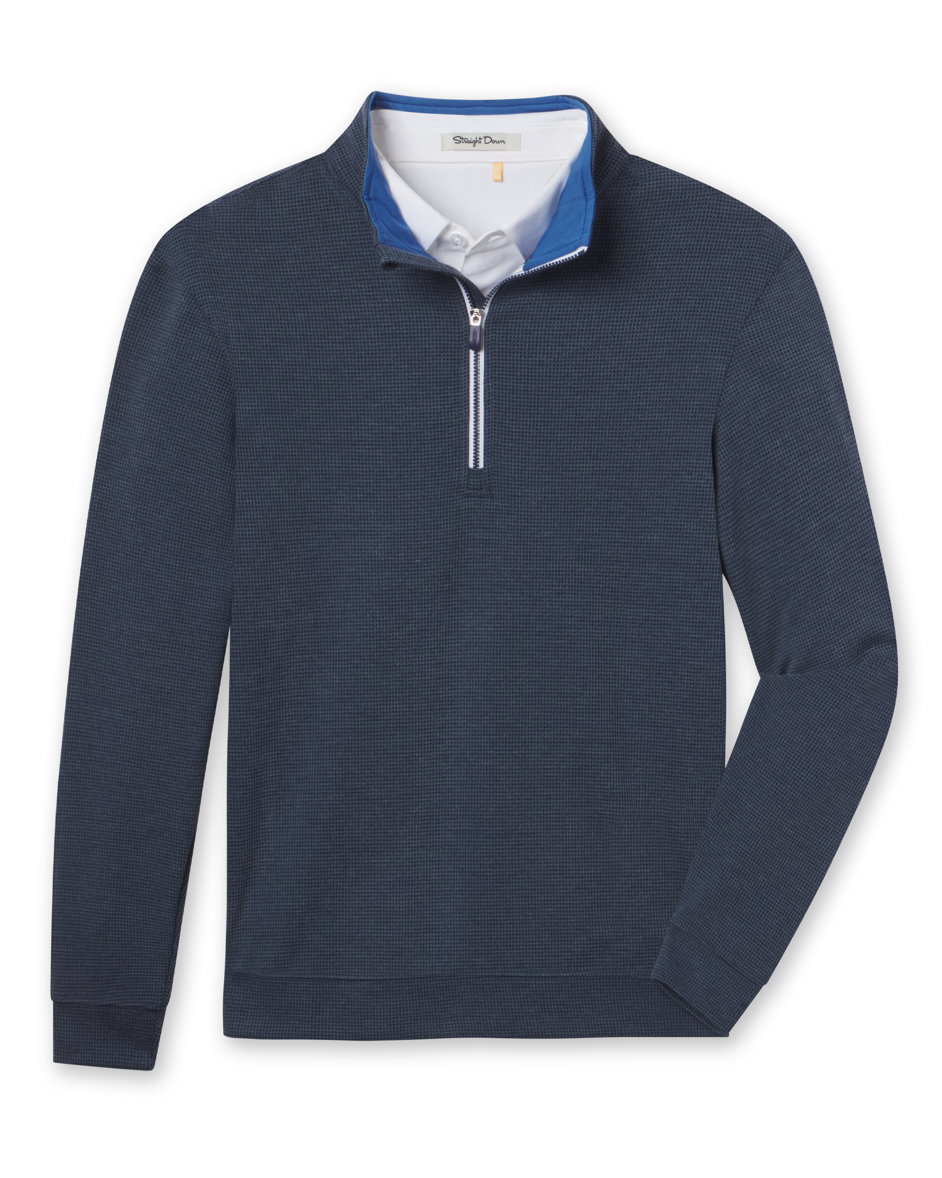 Straight Down Warren Quarter Zip - New Indigo / Cobalt