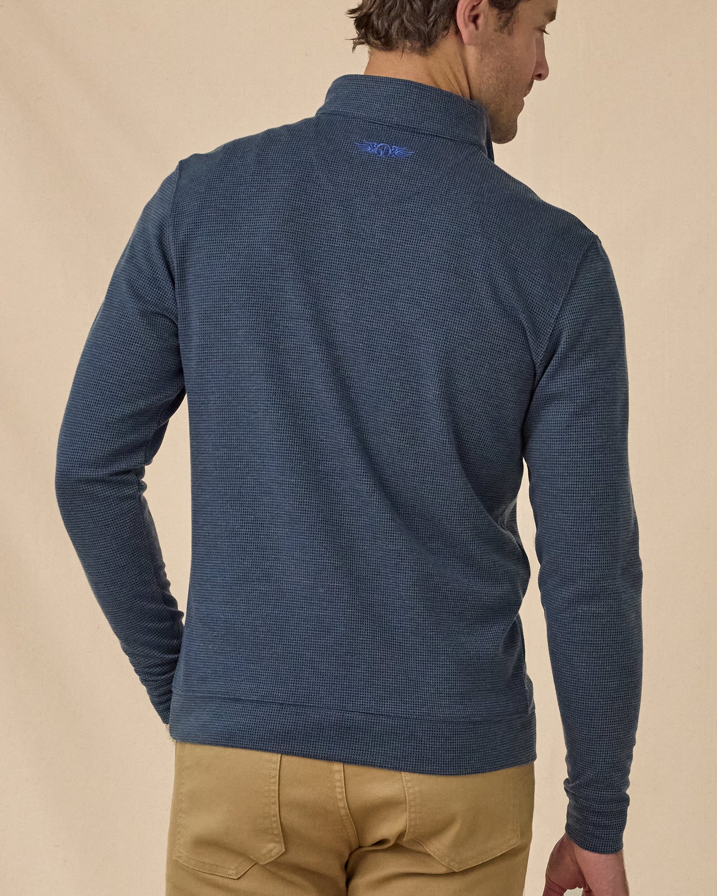 Straight Down Warren Quarter Zip - New Indigo / Cobalt