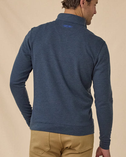 Straight Down Warren Quarter Zip - New Indigo / Cobalt