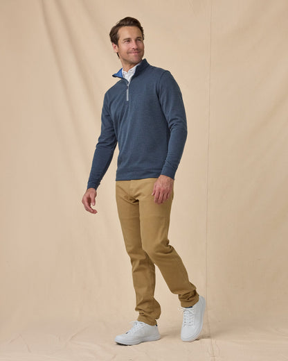 Straight Down Warren Quarter Zip - New Indigo / Cobalt