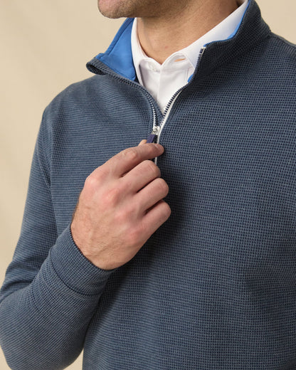 Straight Down Warren Quarter Zip - New Indigo / Cobalt