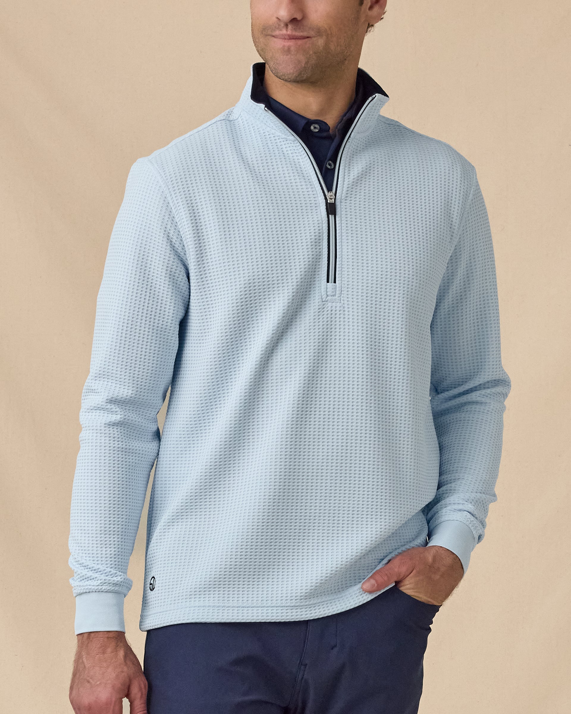 Straight Down Optic Quarter Zip - Nantucket