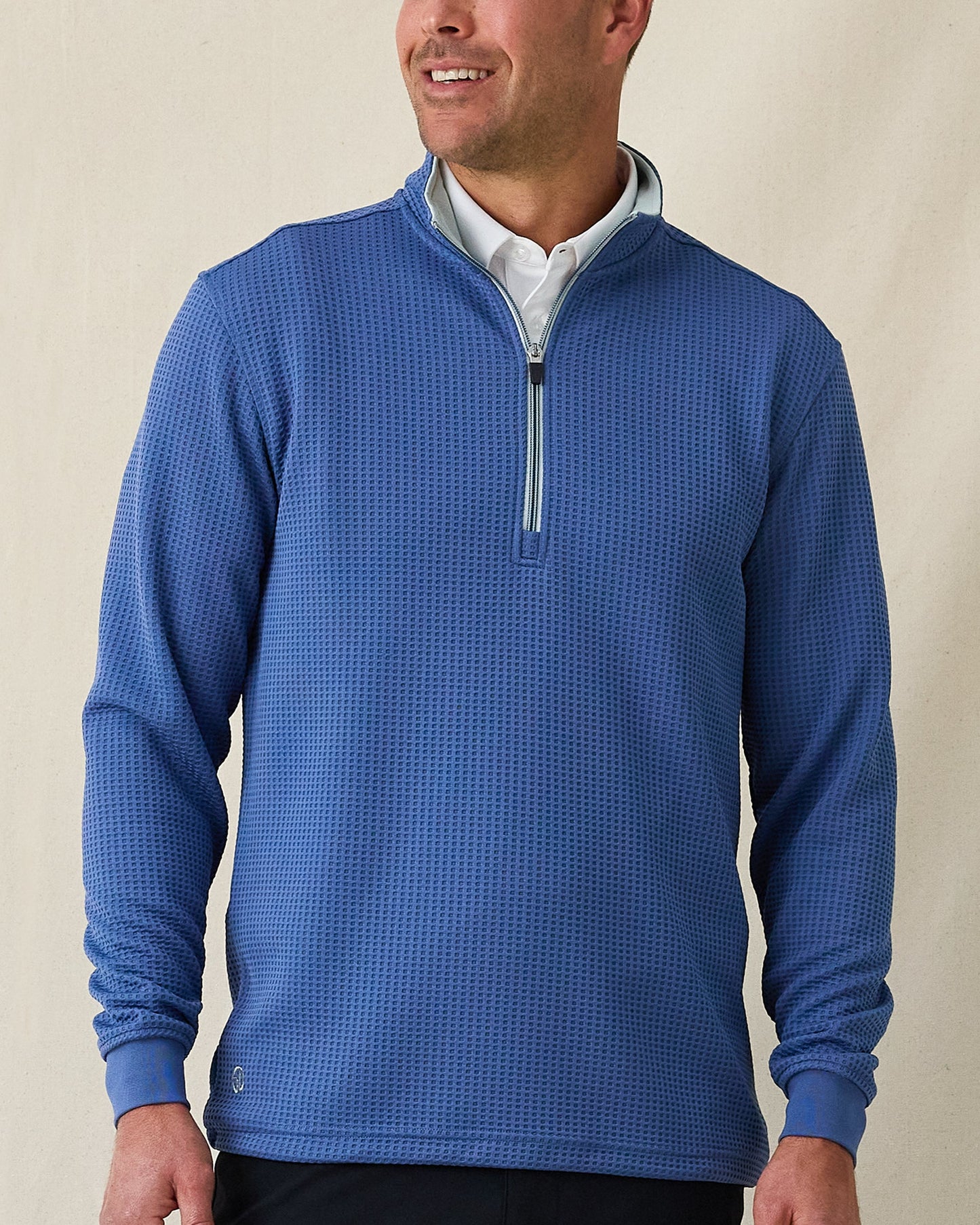 Straight Down Optic Quarter Zip - Moonlight