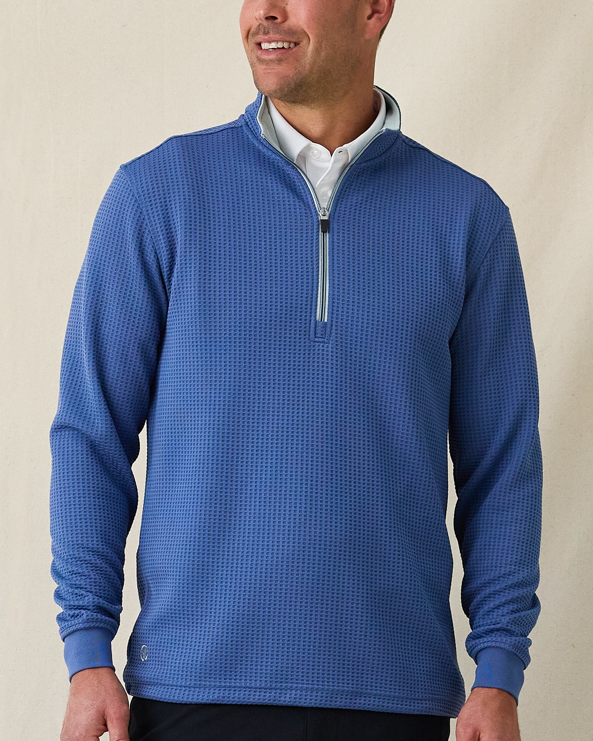 Straight Down Optic Quarter Zip - Moonlight