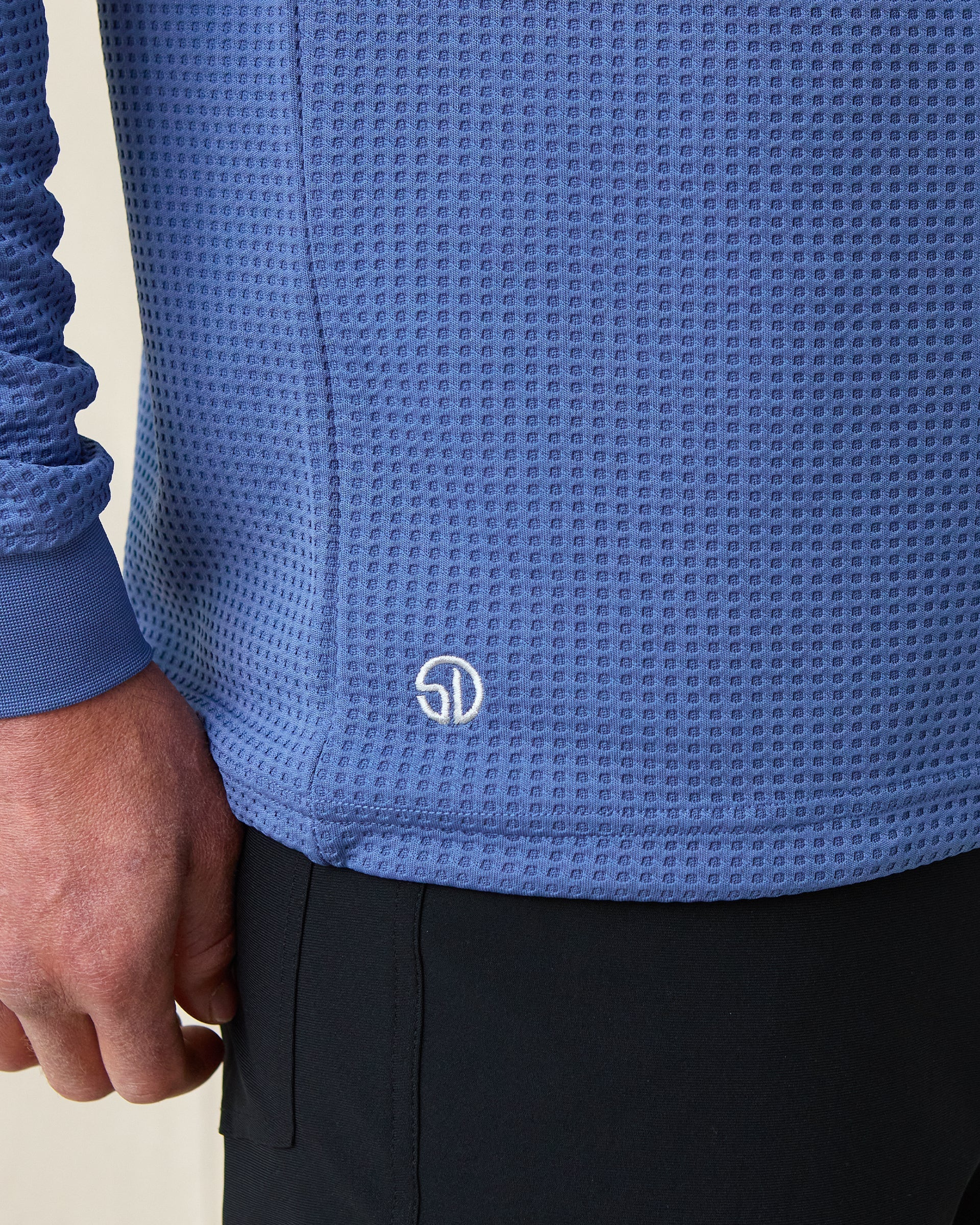 Straight Down Optic Quarter Zip - Moonlight