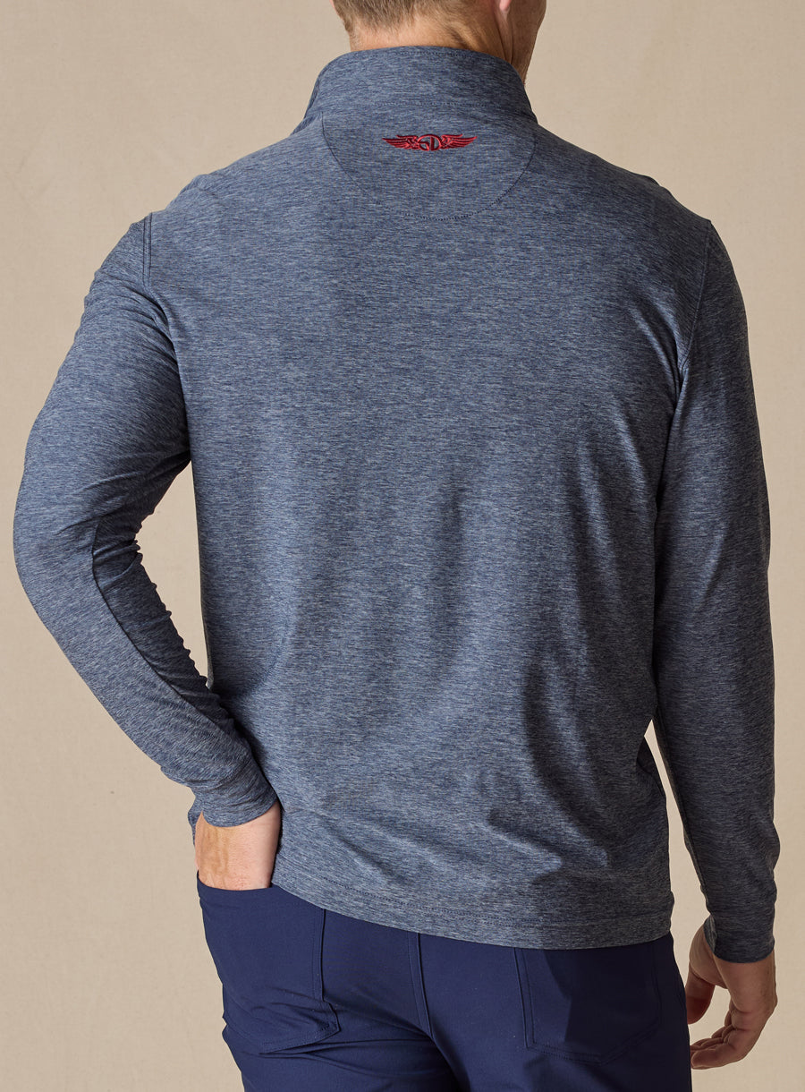 Straight Down Crusher Quarter Zip - New Indigo