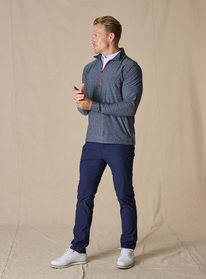 Straight Down Crusher Quarter Zip - New Indigo