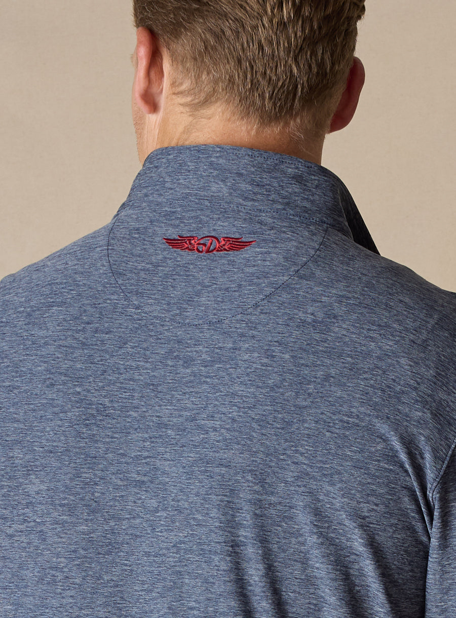 Straight Down Crusher Quarter Zip - New Indigo
