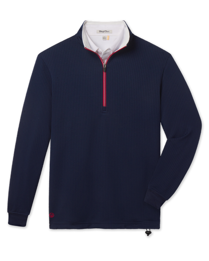 Straight Down Optic Quarter Zip - New Indigo / White / Flag Red