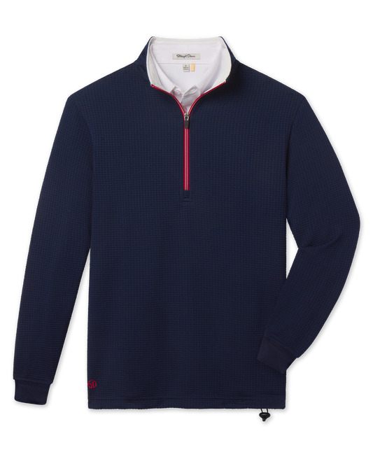 Straight Down Optic Quarter Zip - New Indigo / White / Flag Red