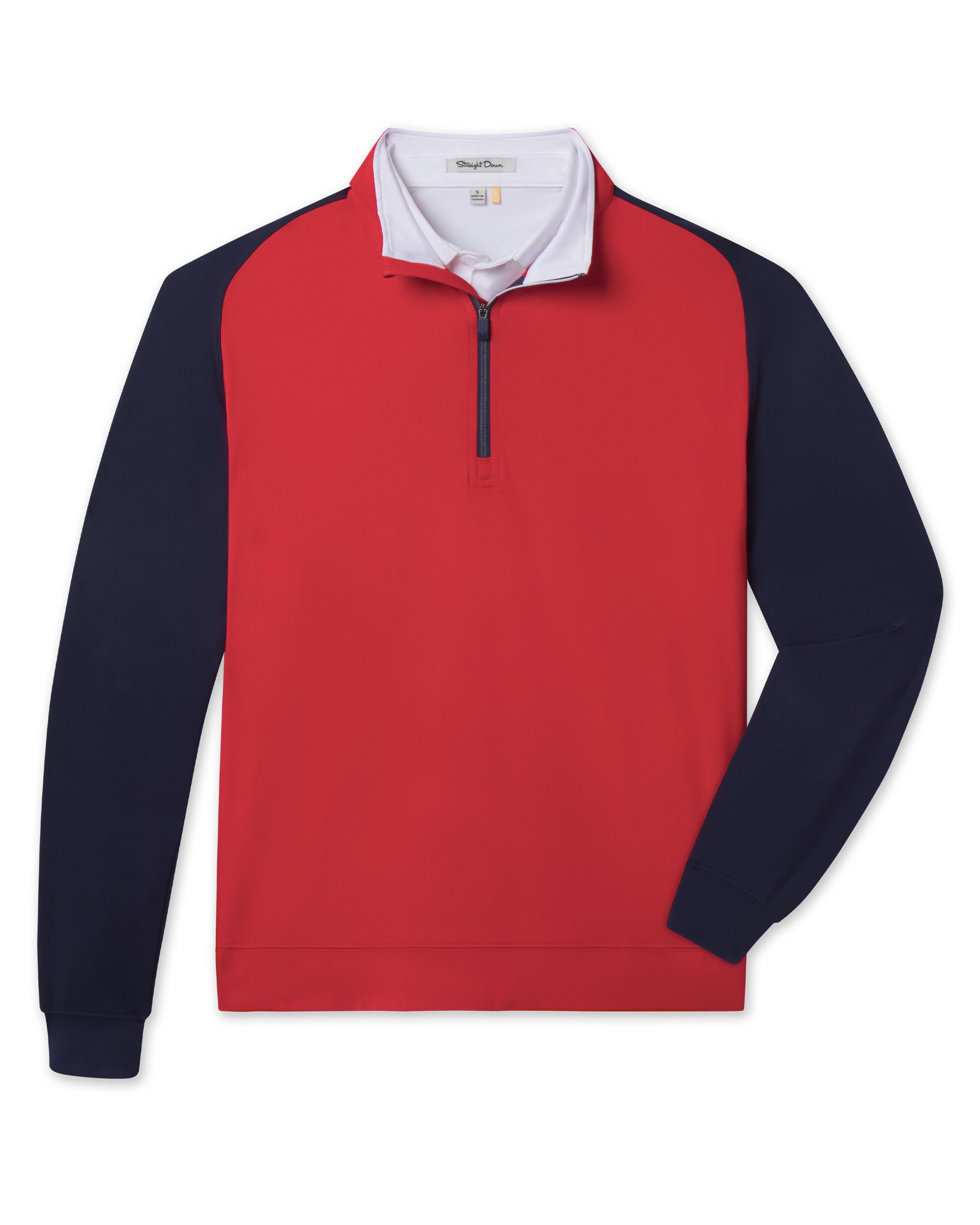 Straight Down Falcon Quarter Zip - Flag Red