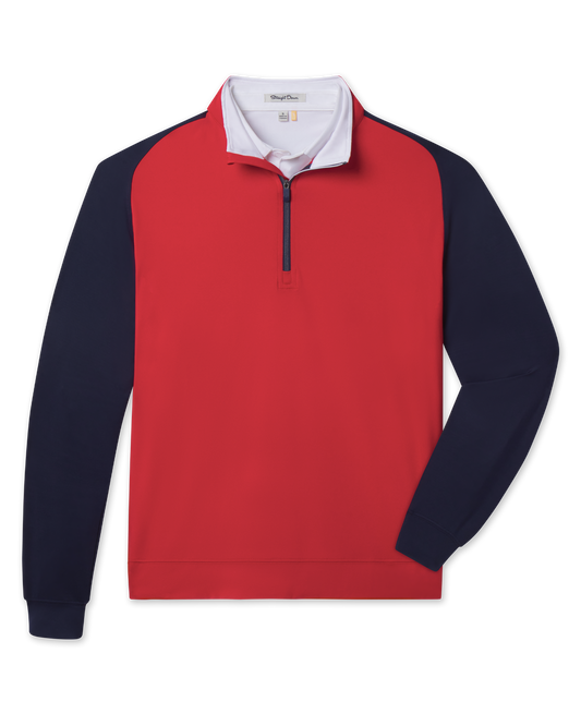 Straight Down Falcon Quarter Zip - Flag Red
