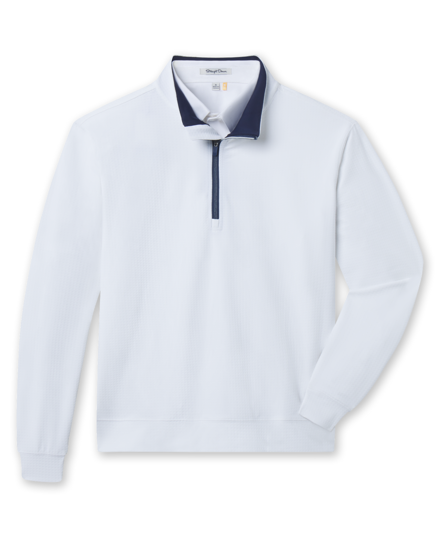 Straight Down Bel Air Quarter Zip - White / New Indigo