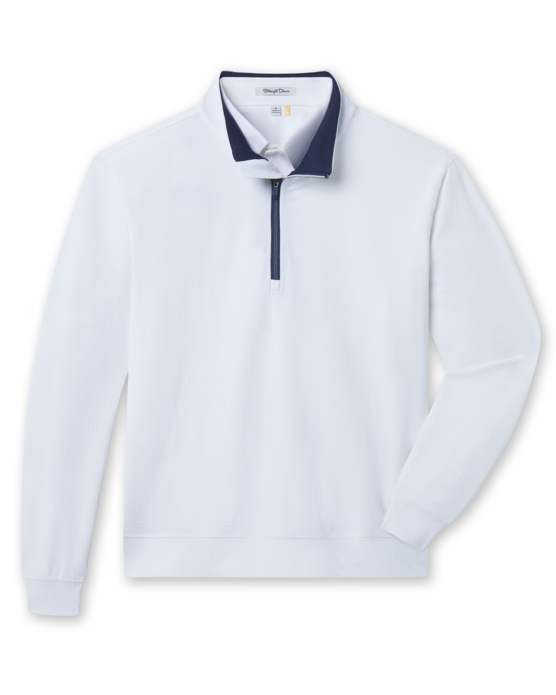 Straight Down Bel Air Quarter Zip - White / New Indigo