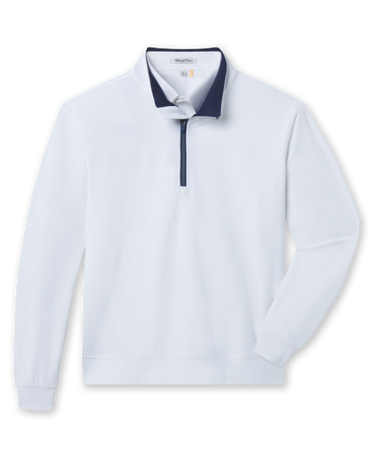 Straight Down Bel Air Quarter Zip - White / New Indigo