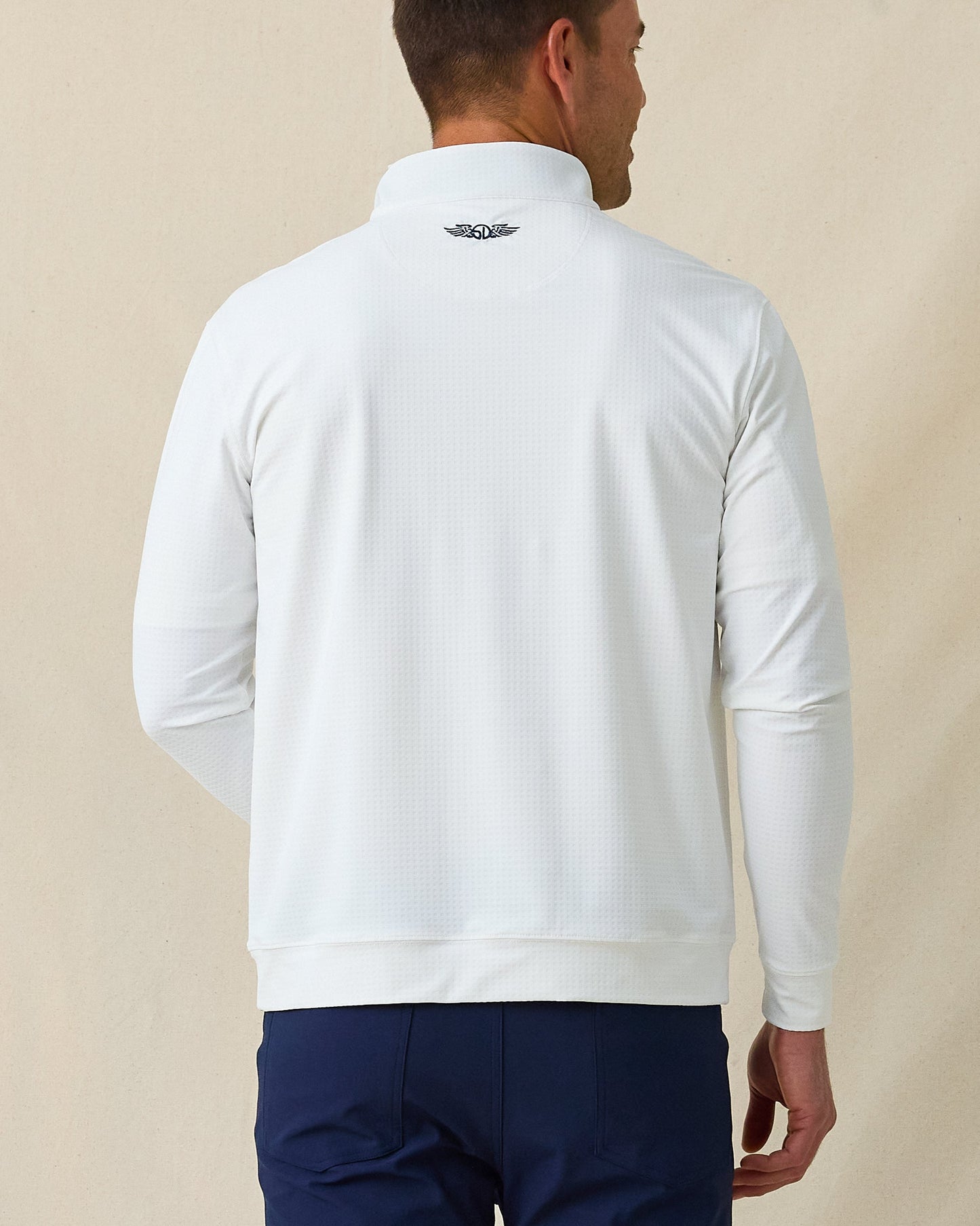 Straight Down Bel Air Quarter Zip - White / New Indigo