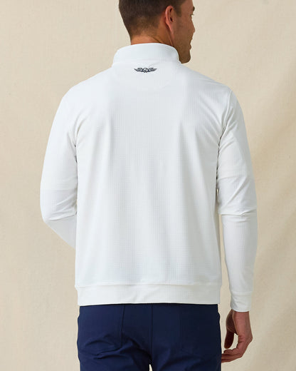 Straight Down Bel Air Quarter Zip - White / New Indigo