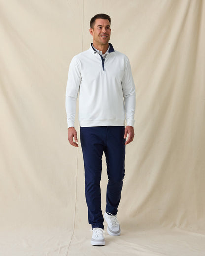 Straight Down Bel Air Quarter Zip - White / New Indigo