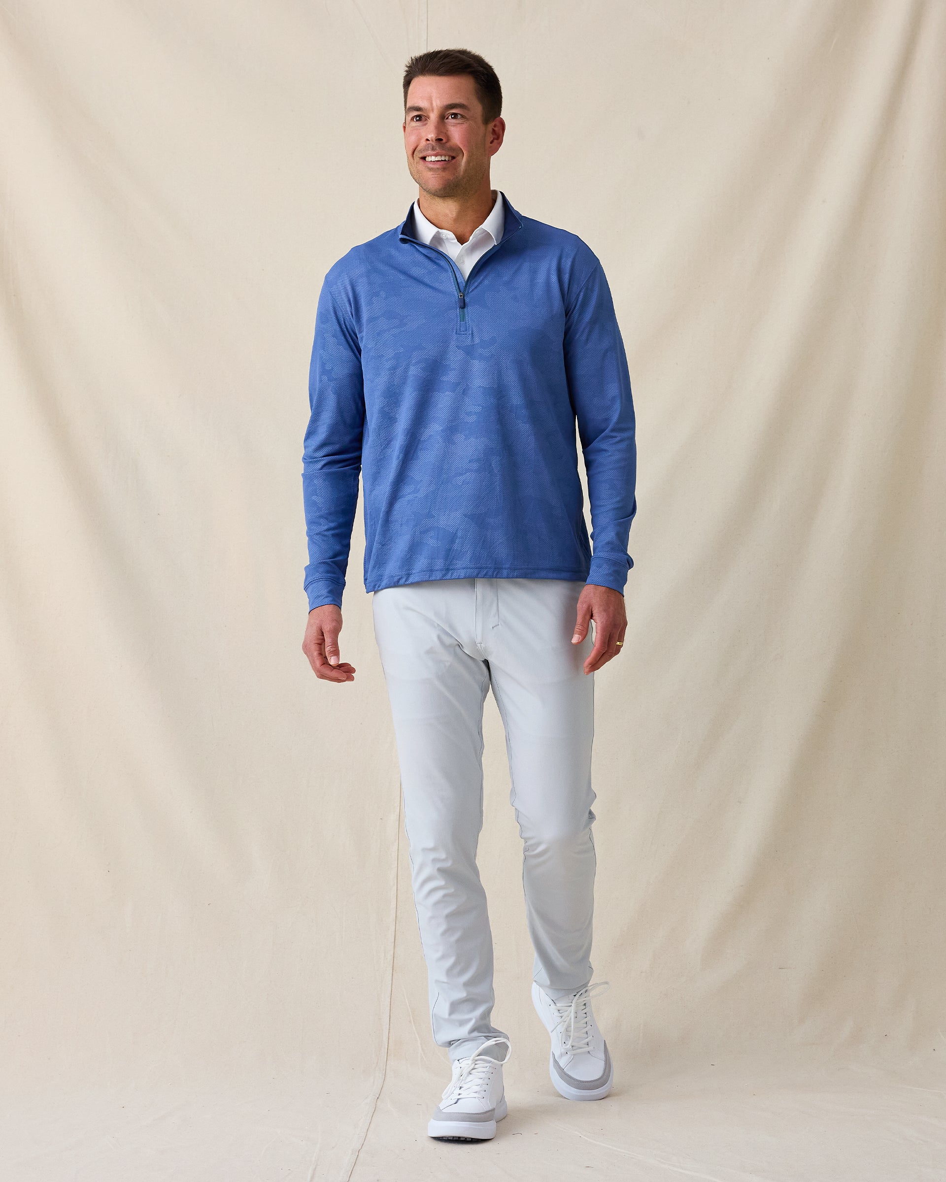 Straight Down Sherman Quarter Zip - Moonlight