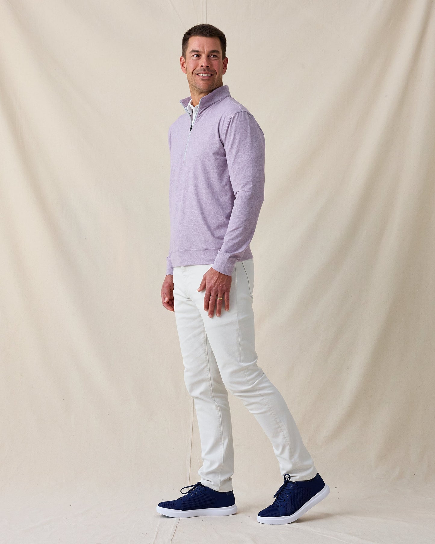 Straight Down Ballard Quarter Zip - Mulberry