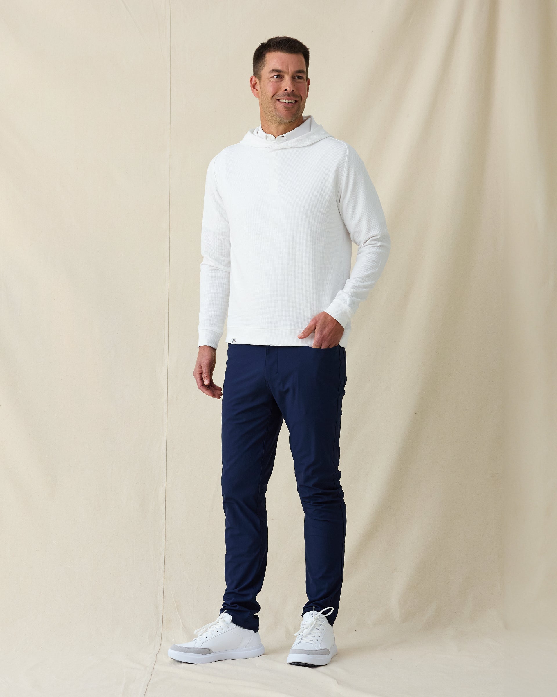 Straight Down Gridlock Hoodie - White