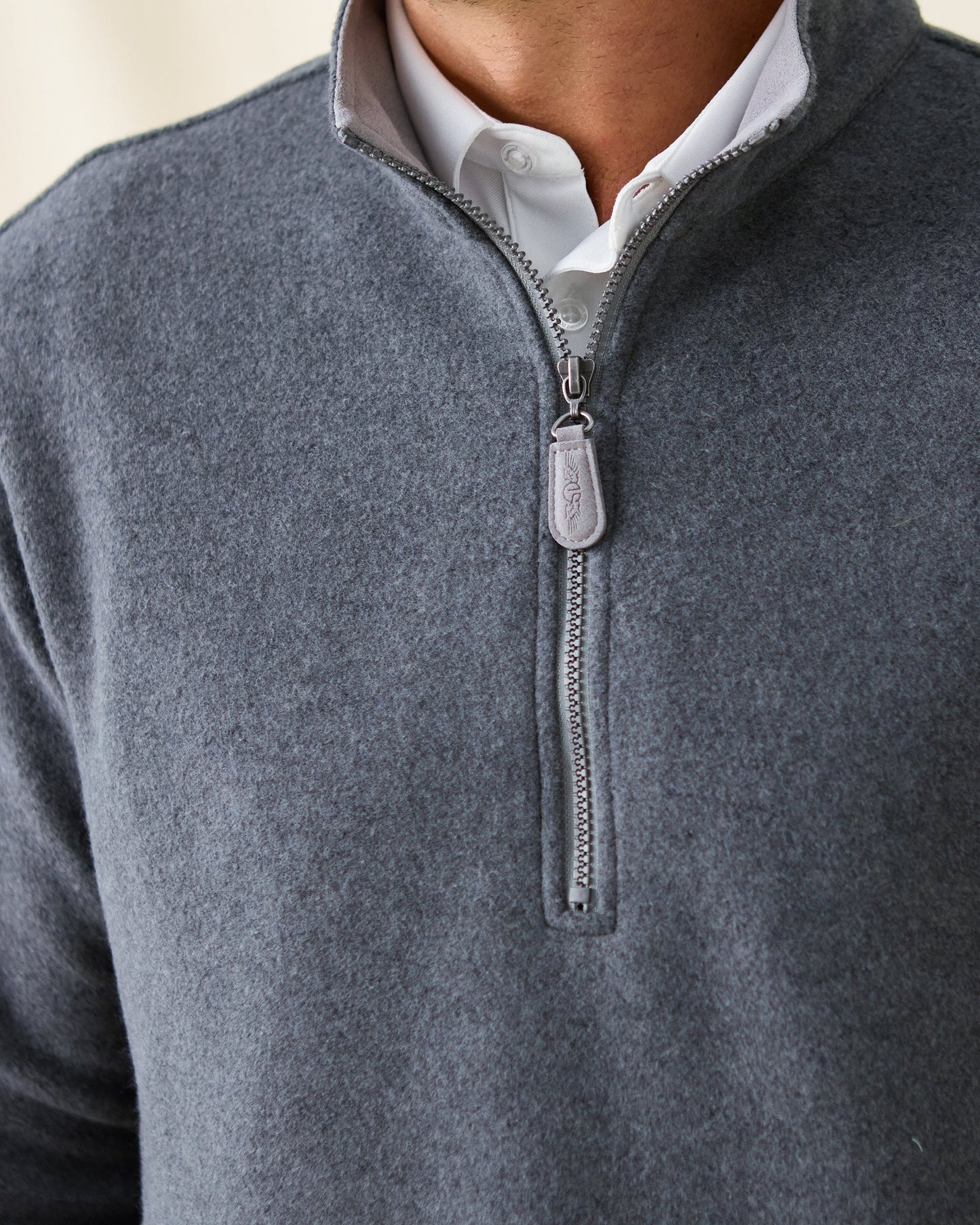 Straight Down Major Quarter Zip - Charcoal