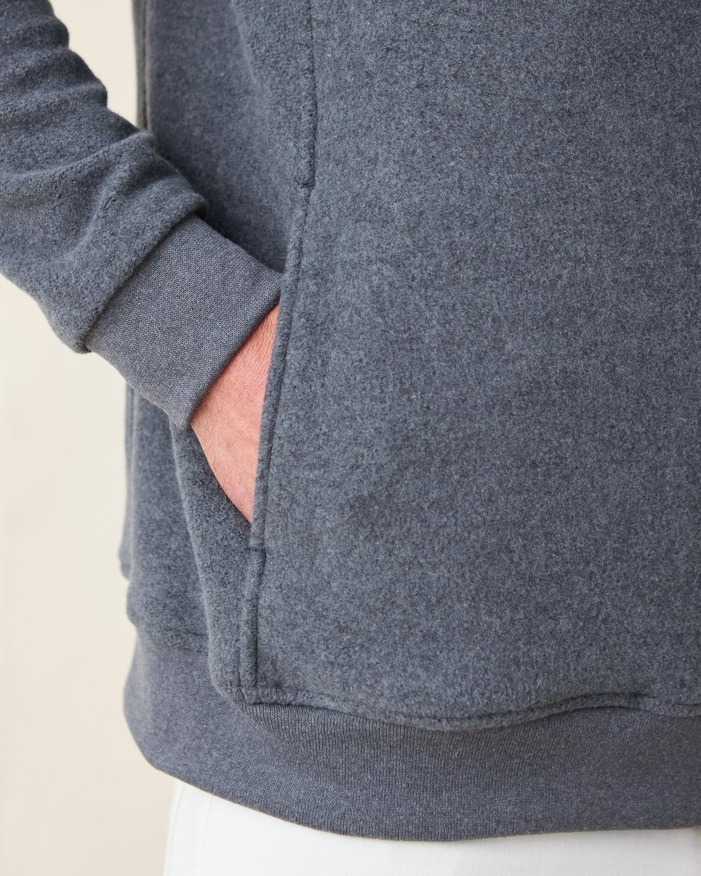 Straight Down Major Quarter Zip - Charcoal