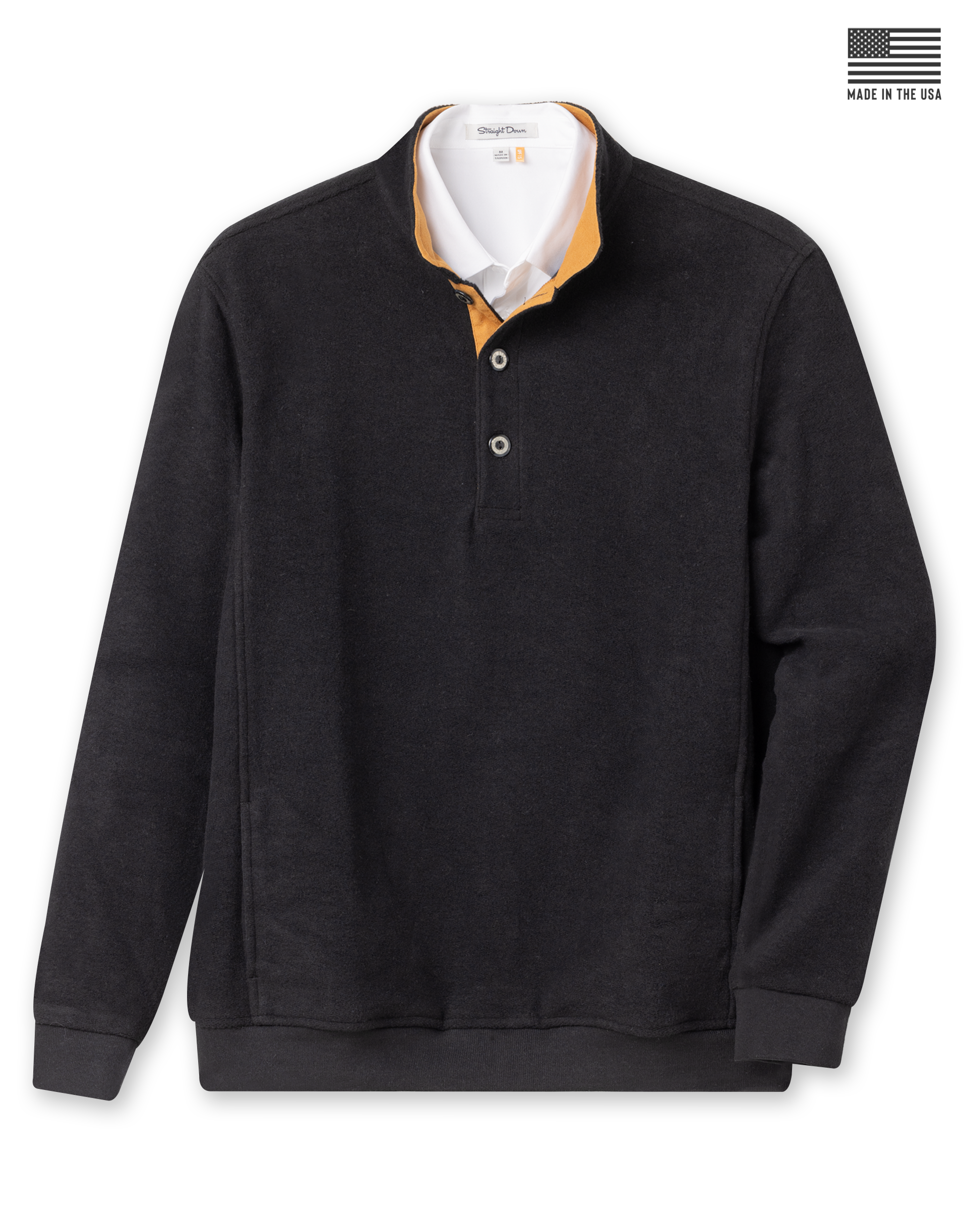 Straight Down Foothill V2 Placket | Made in USA Fleece Pullover