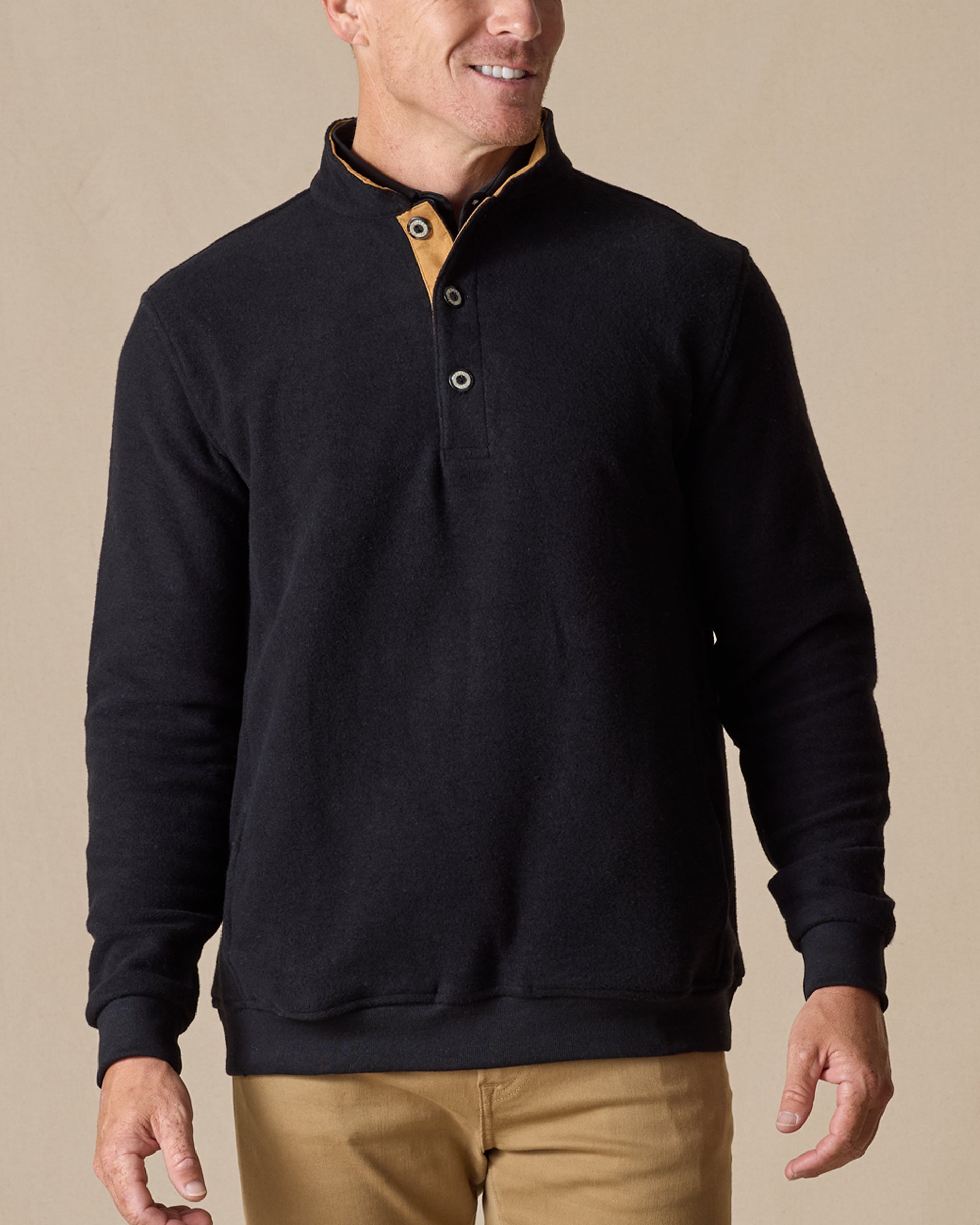 Straight Down Foothill V2 Placket | Made in USA Fleece Pullover