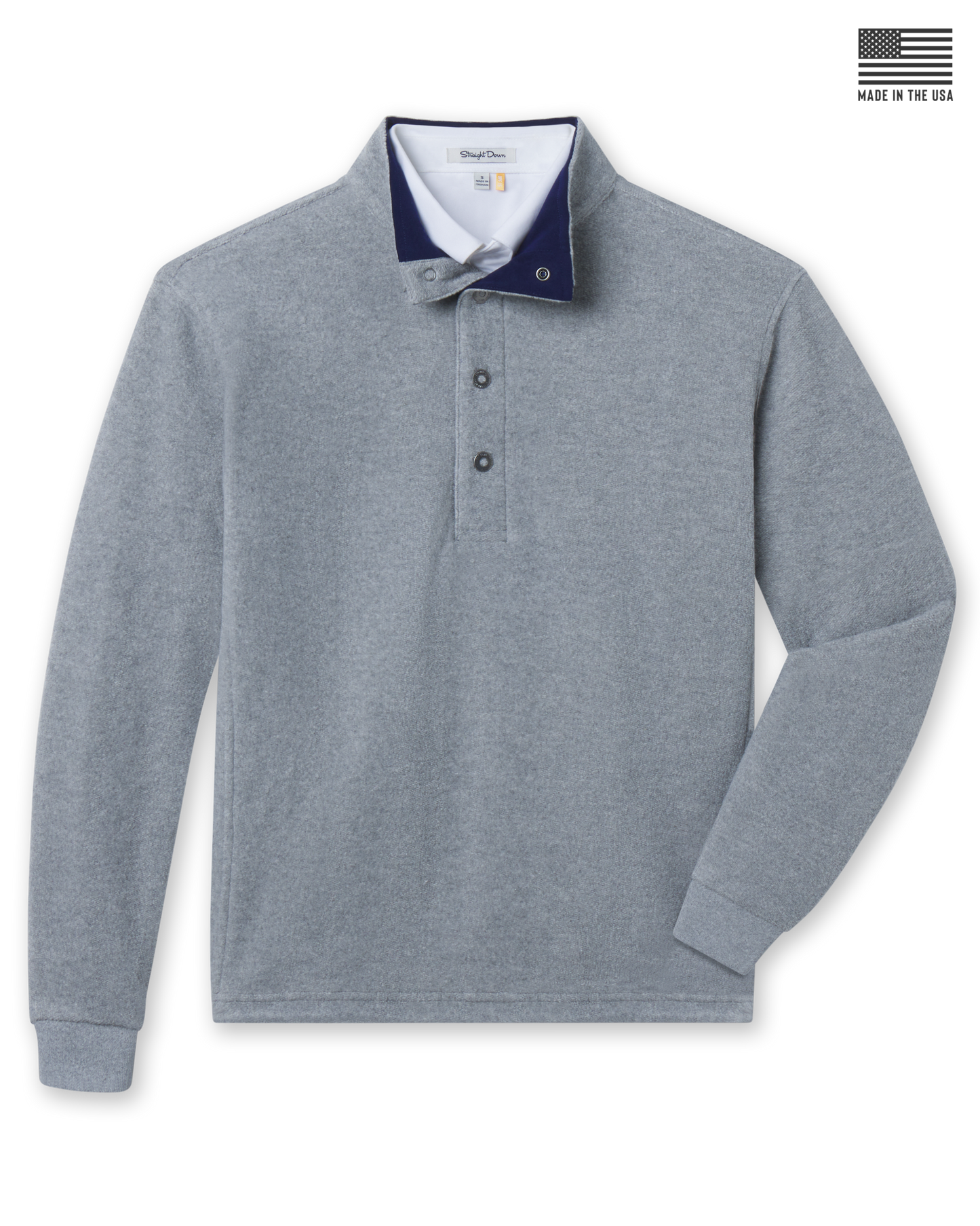 Straight Down Leucadia Quarter Snap Pullover - Heather