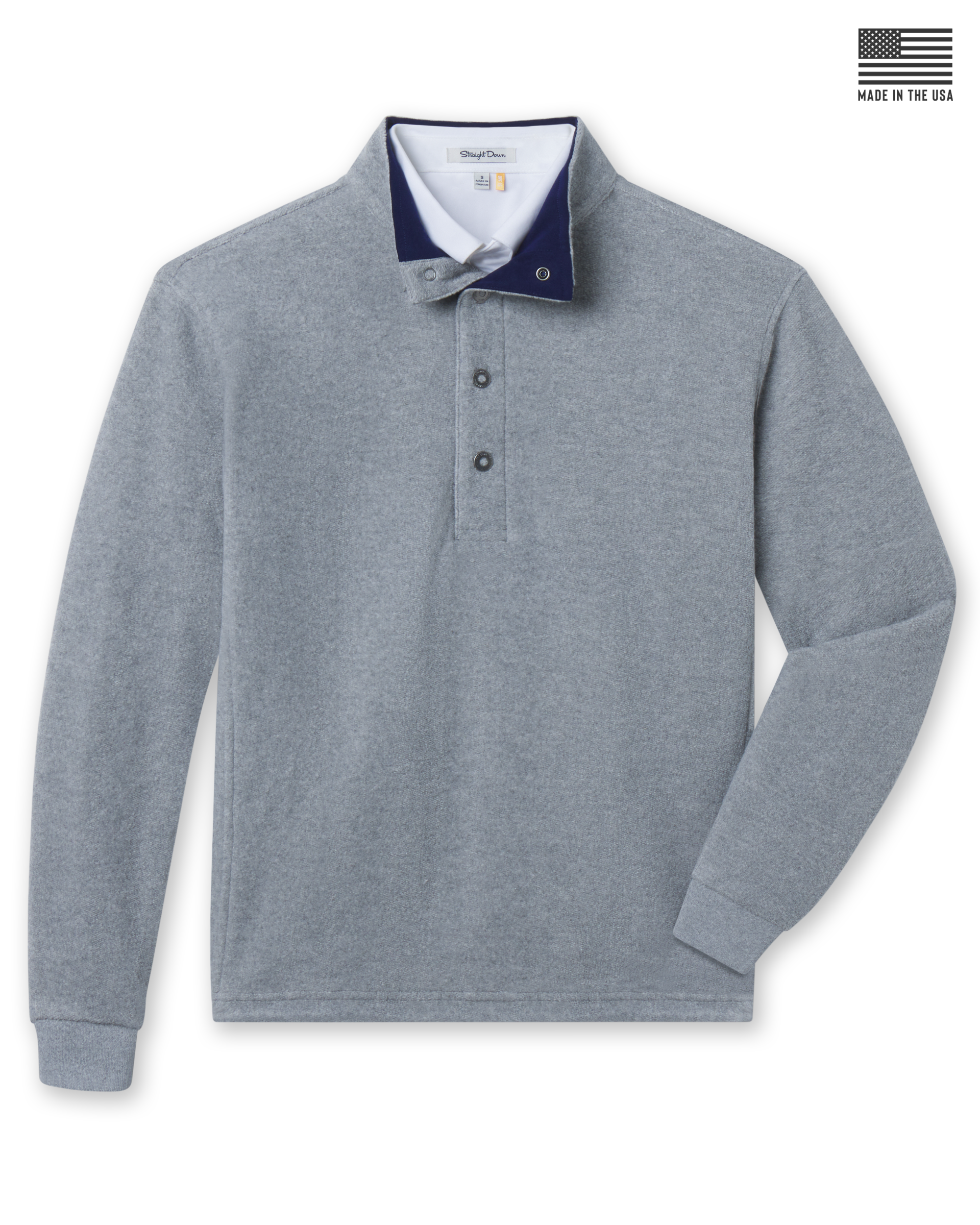 Straight Down Leucadia Quarter Snap Pullover - Heather