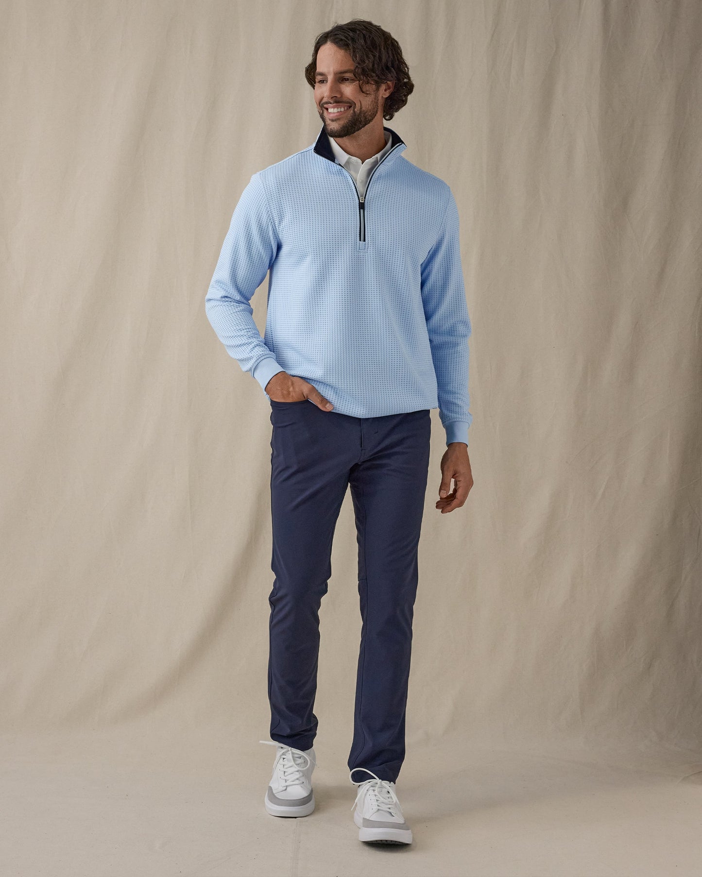 Straight Down Optic Quarter Zip - Carolina