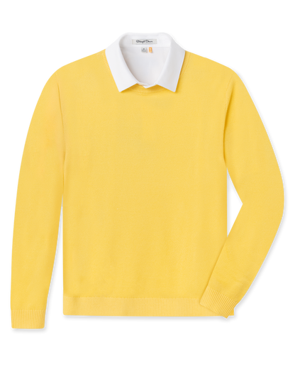 Straight Down Links Crewneck Sweater - Sunshine