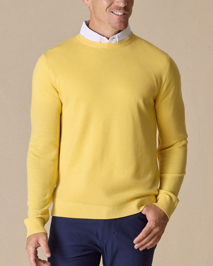 Straight Down Links Crewneck Sweater - Sunshine