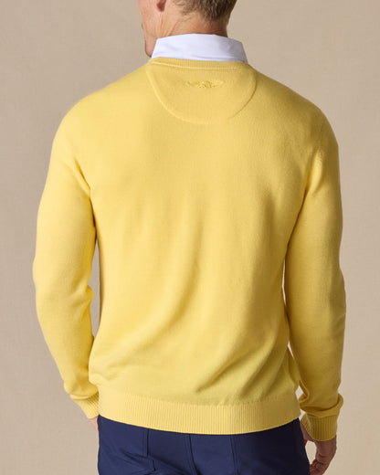 Straight Down Links Crewneck Sweater - Sunshine