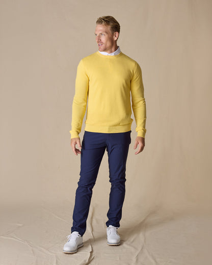 Straight Down Links Crewneck Sweater - Sunshine